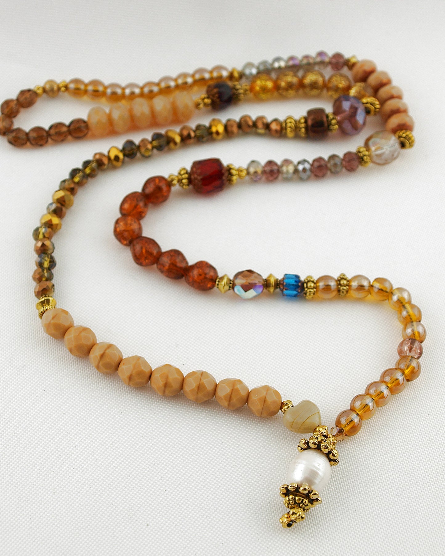 Ketting Bohemian stijl bruin