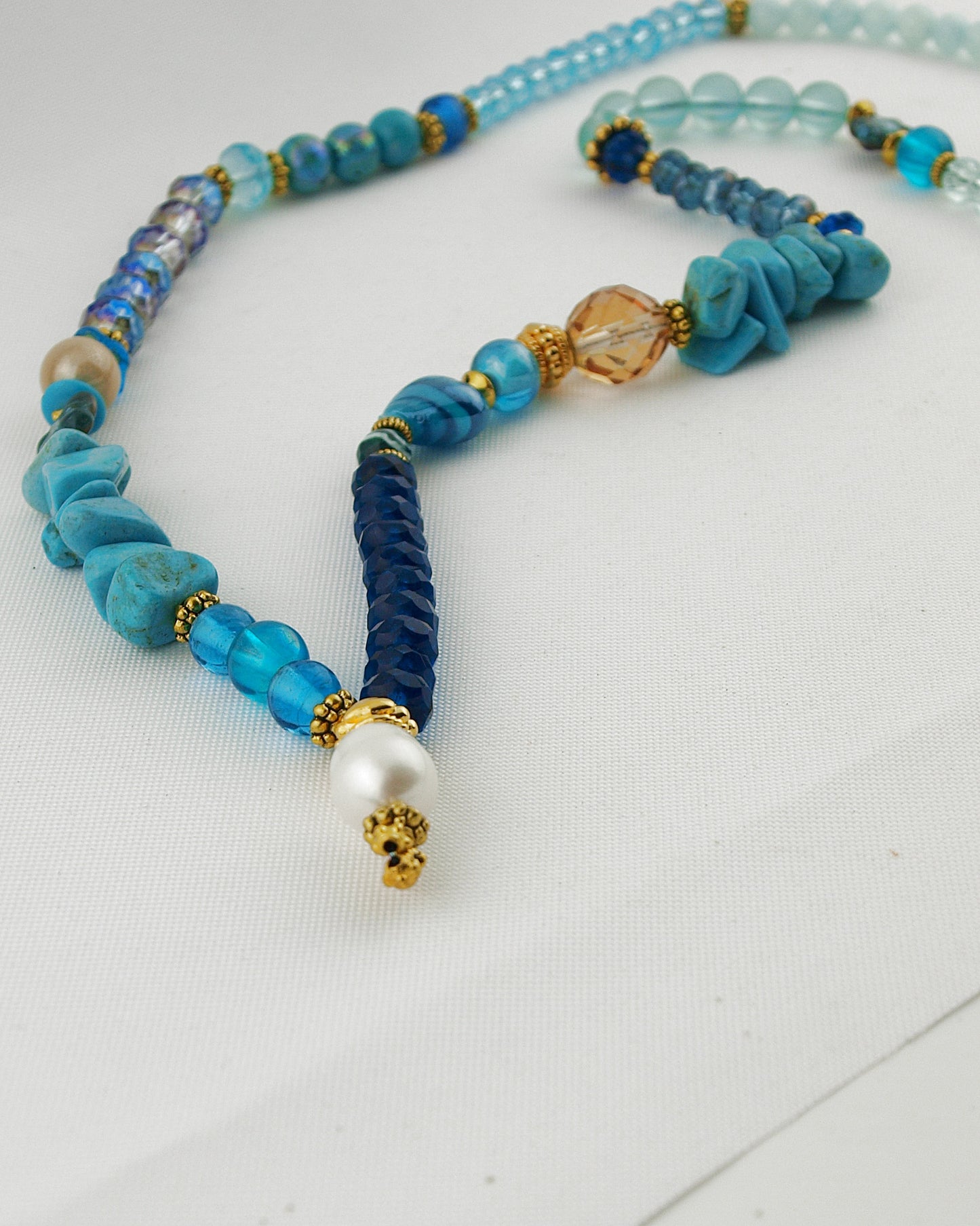 Ketting Bohemian stijl turquoise