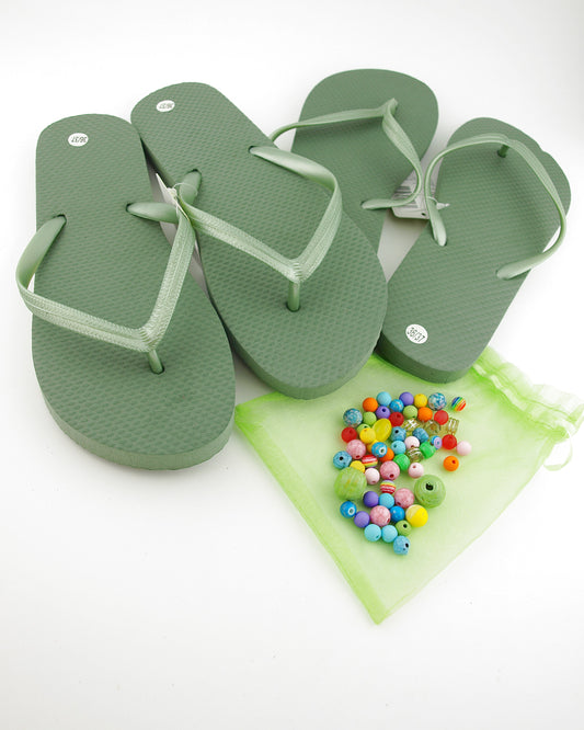 Teenslippers DIY Army green