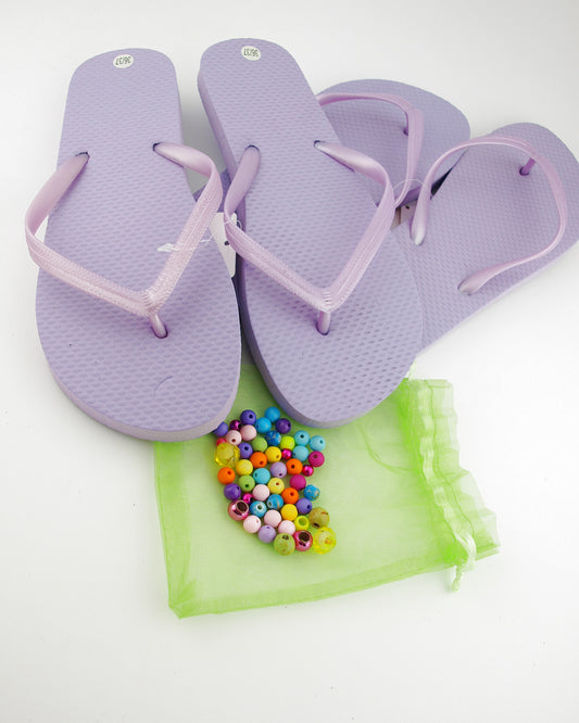 Teenslippers DIY Lila